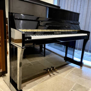 used,upright,piano,nearly,new,steinmayer,black,high,gloss,modern,sale,dorset